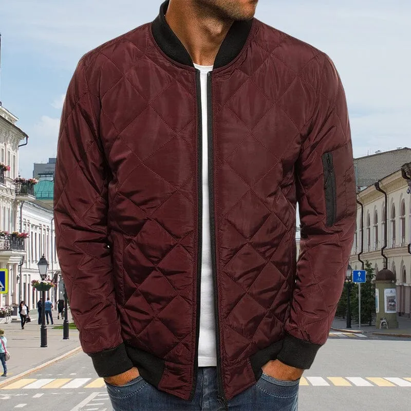 Men's Bomber Quilted Diamond Padded Jacket