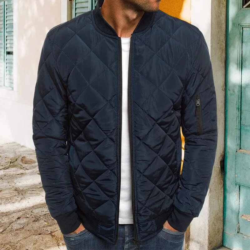 Men's Bomber Quilted Diamond Padded Jacket