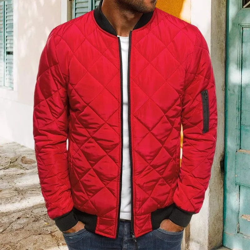 Men's Bomber Quilted Diamond Padded Jacket