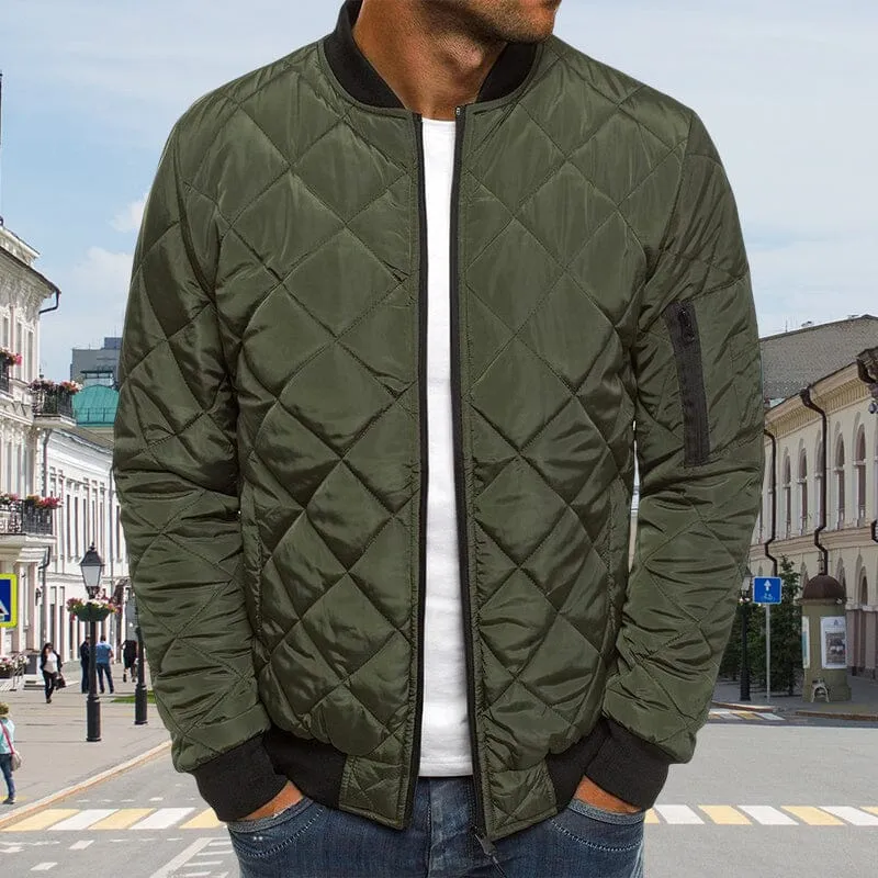 Men's Bomber Quilted Diamond Padded Jacket