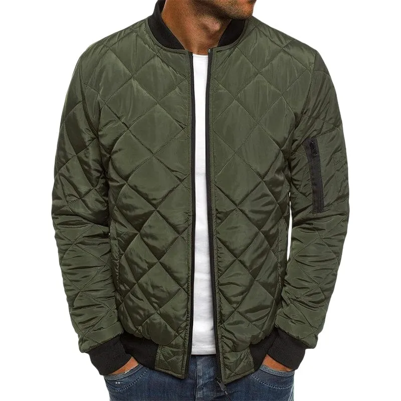 Men's Bomber Quilted Diamond Padded Jacket