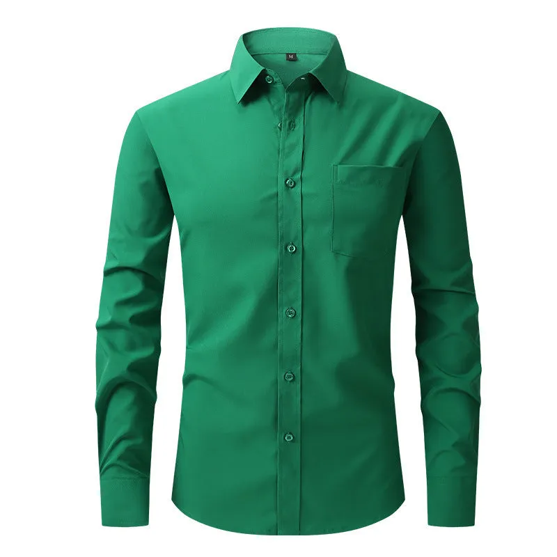 Men's Business Casual Long Sleeve Shirt