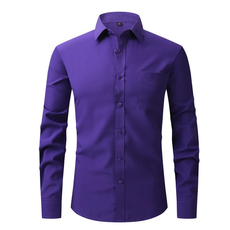 Men's Business Casual Long Sleeve Shirt