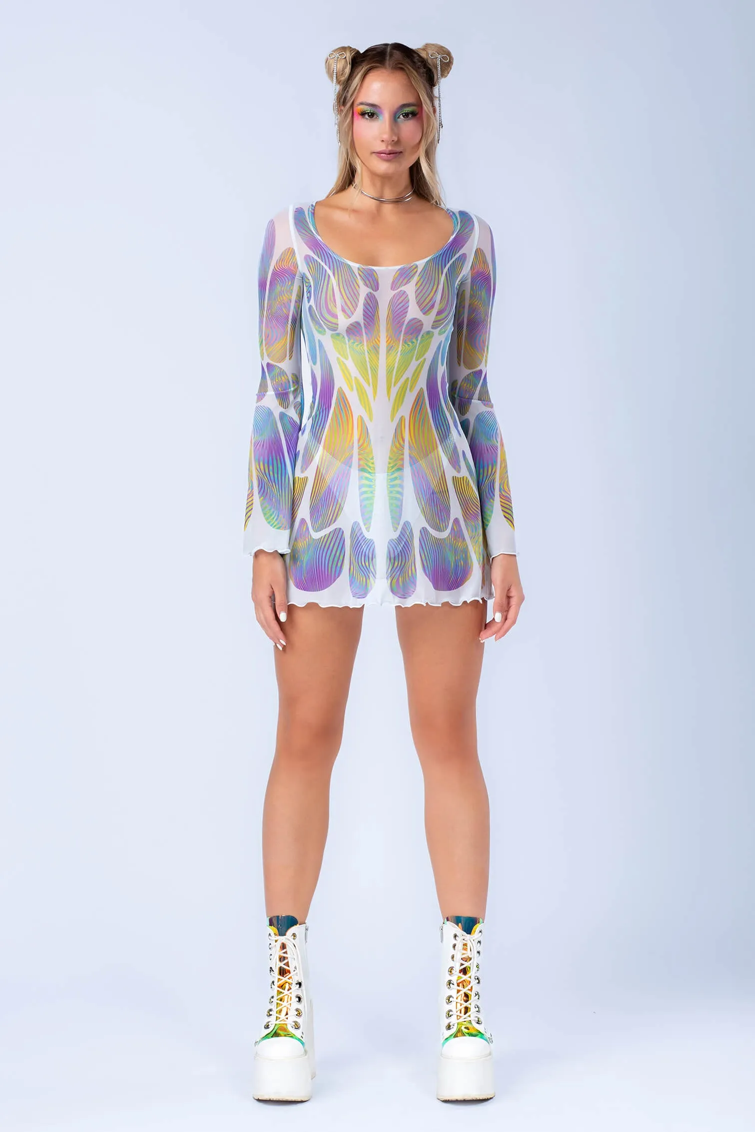 Myriad Mesh Mini Dress