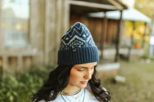 Navy Aztec Beanie