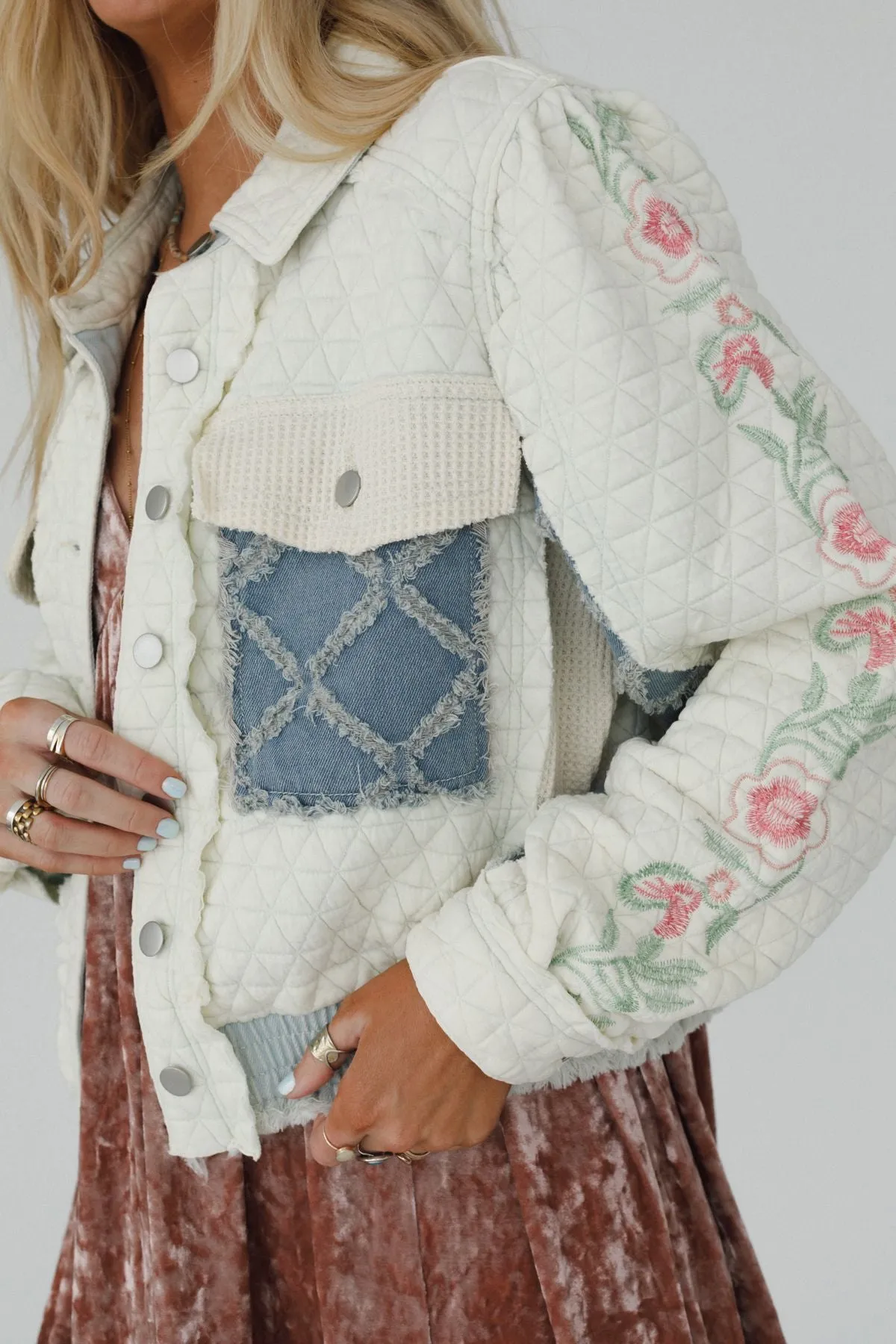 On The Vine Quilted Jacket - Ivory