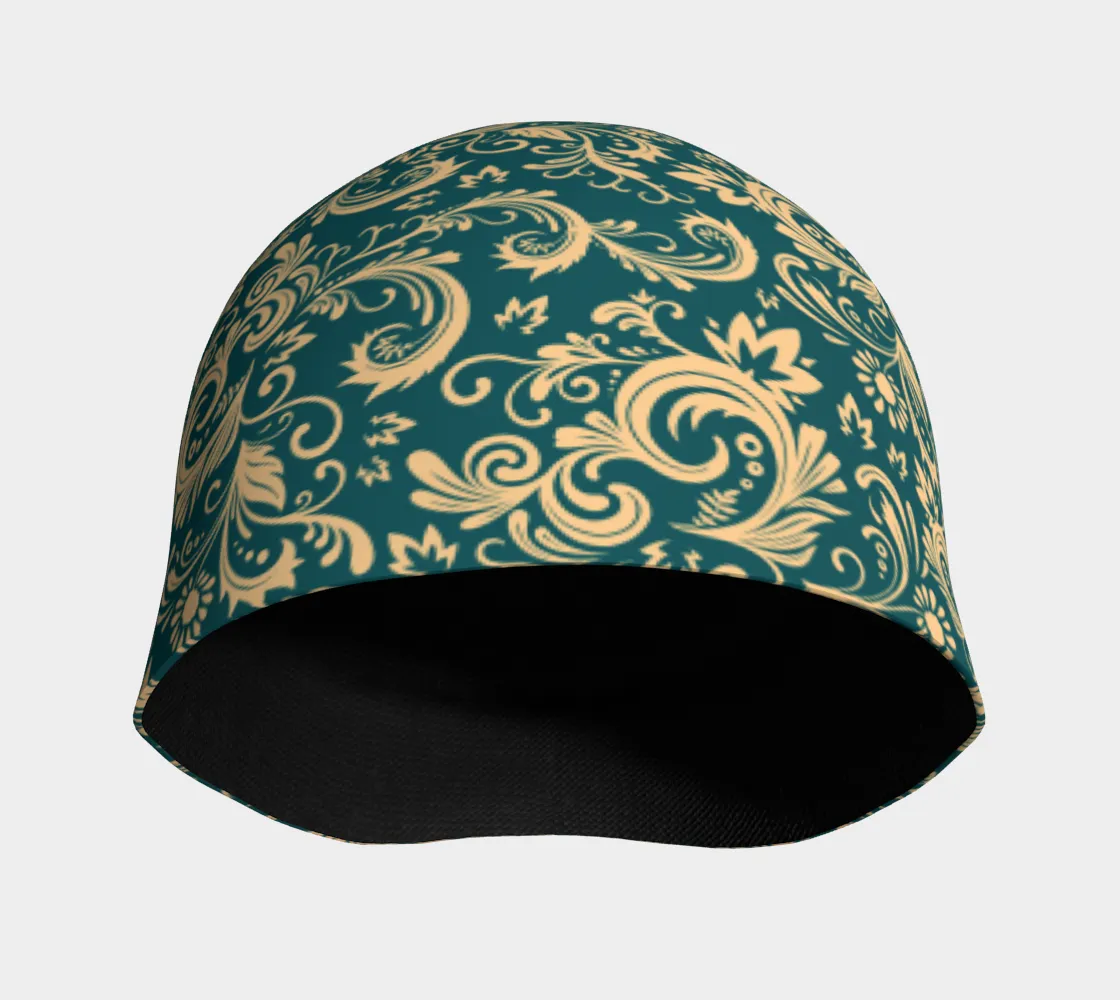 Oriental Floral Pattern - Emerald | Beanie | Mandalazed