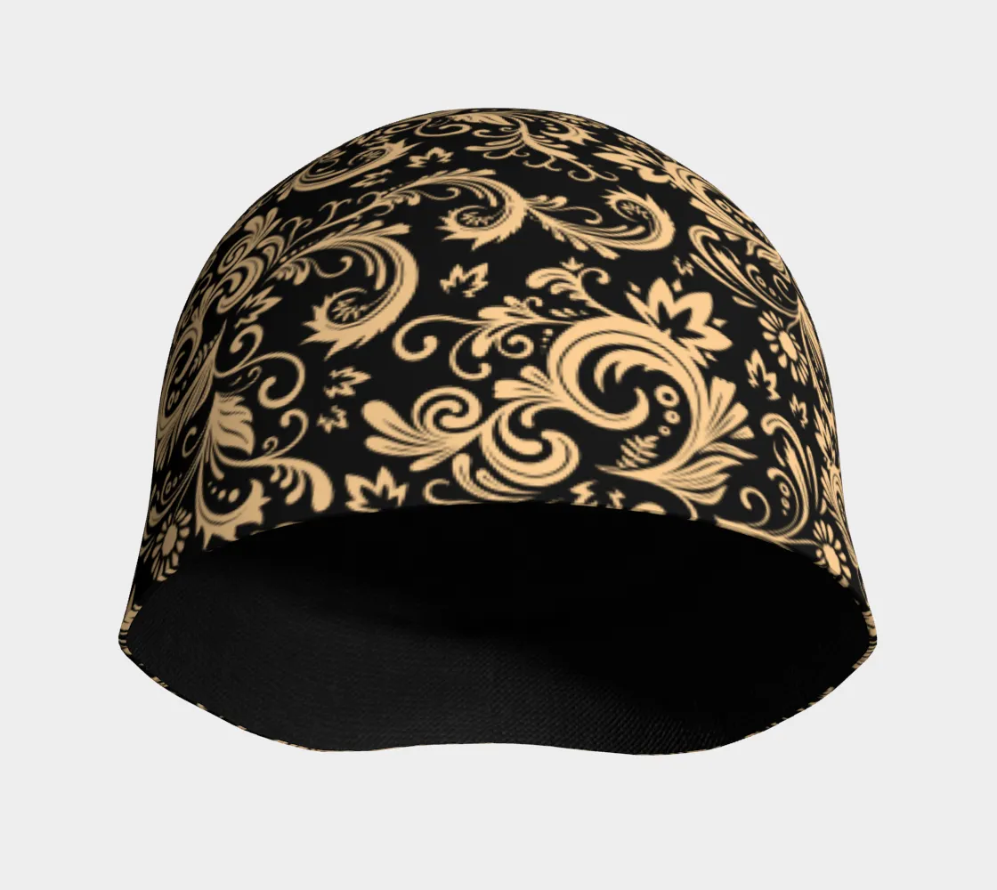 Oriental Floral Pattern - Onyx | Beanie | Mandalazed