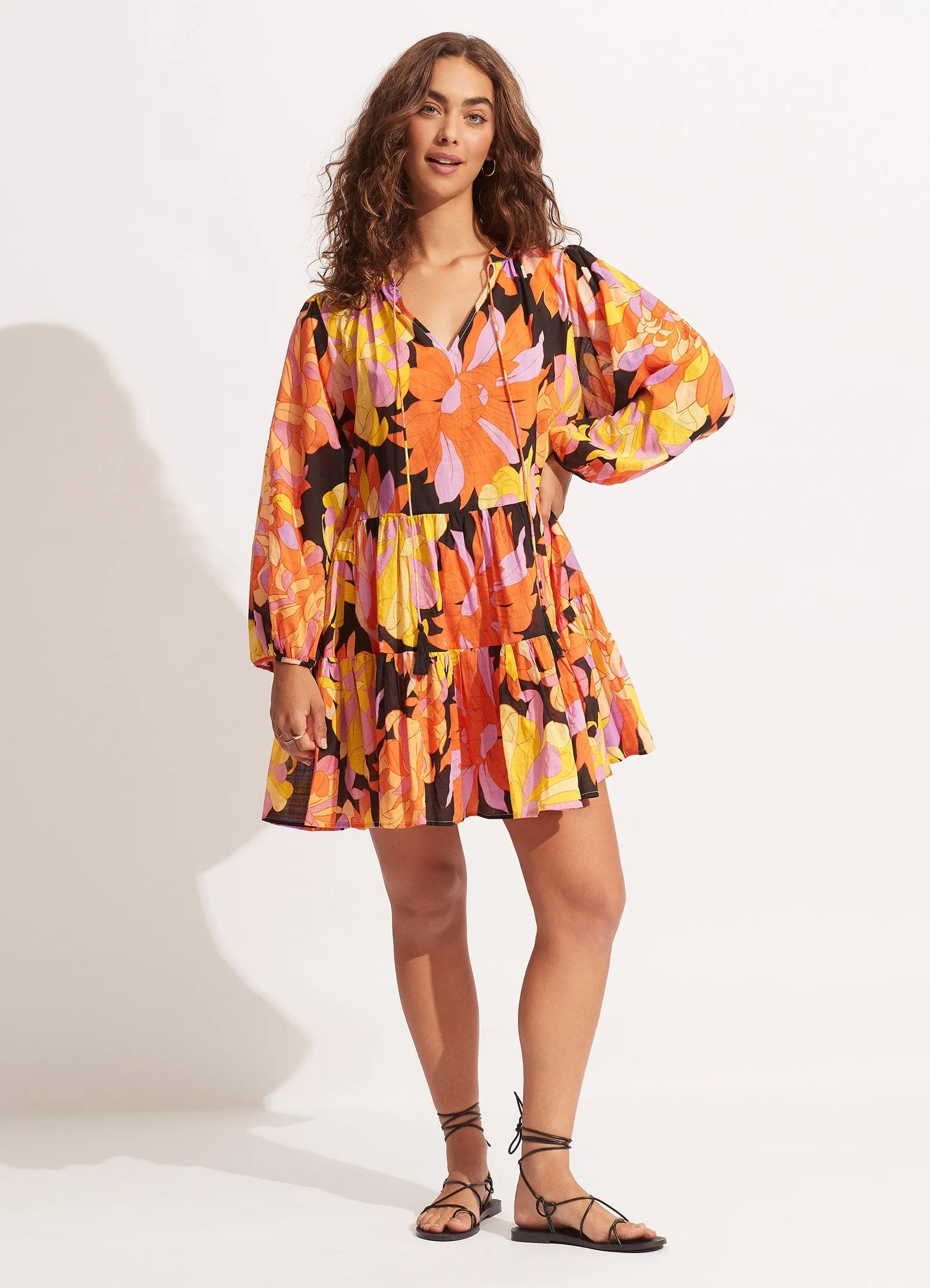 Palm Springs Tier Dress - Black