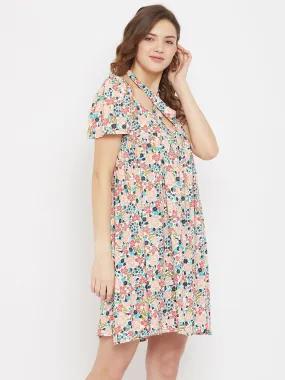 Peachy Park Off white Modal Resort Dress - (Final Sale)