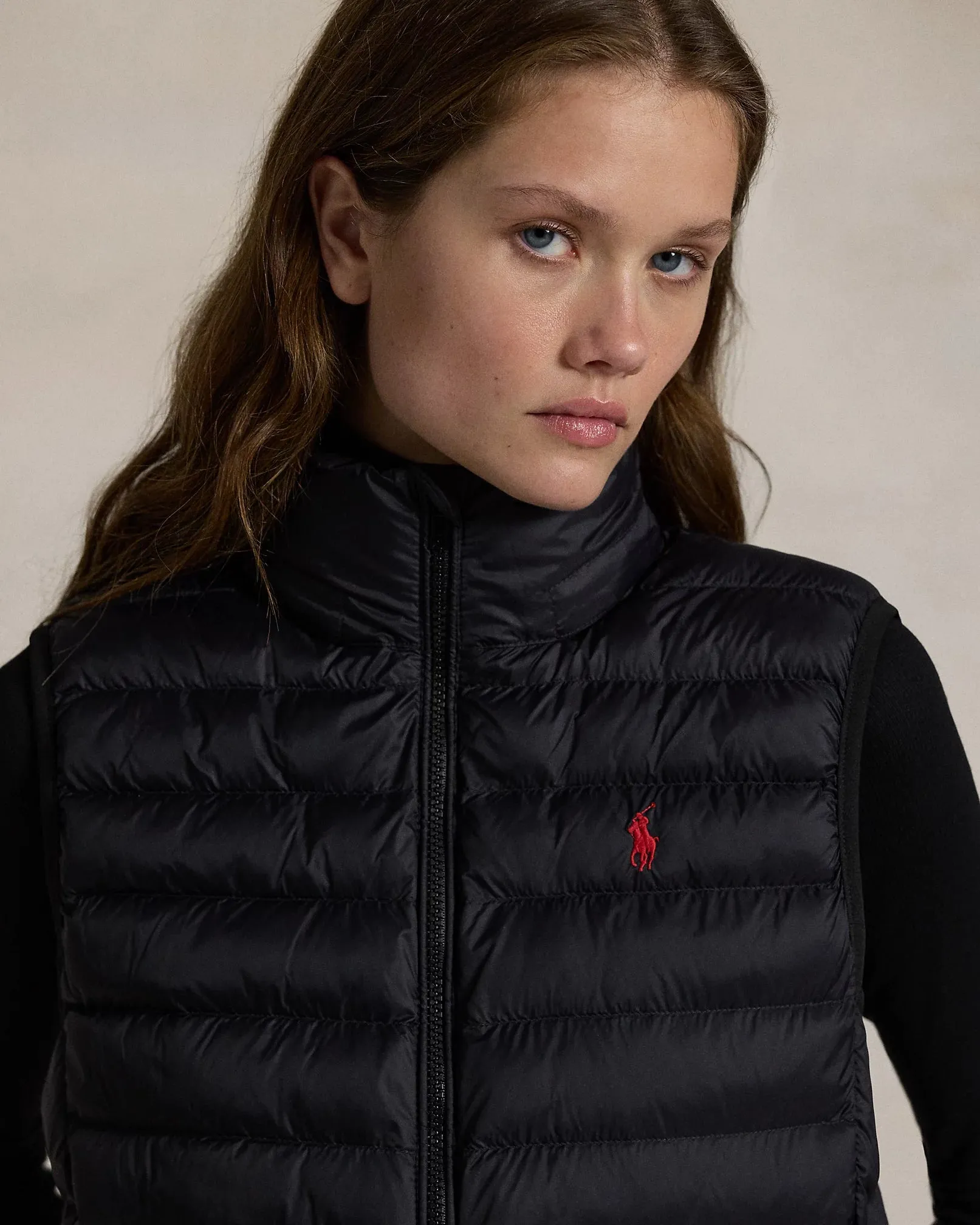 Ralph Lauren Water-Repellent Packable Gilet | Black