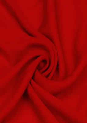 Red 60" Luxury Soft Touch Florenza Crepe Fabric Dress & Craft Non Stretch