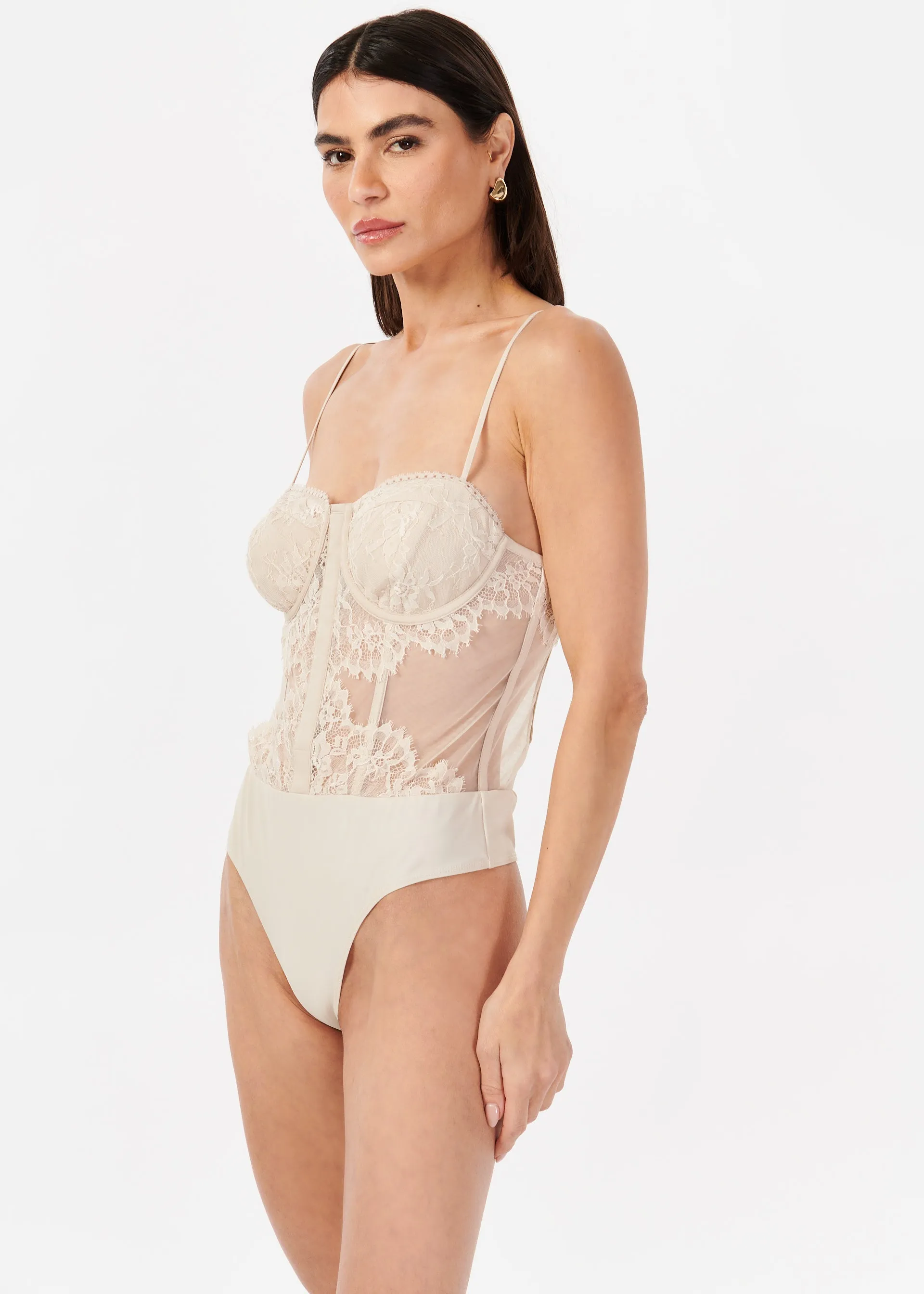 Riona Corset Bodysuit Oat