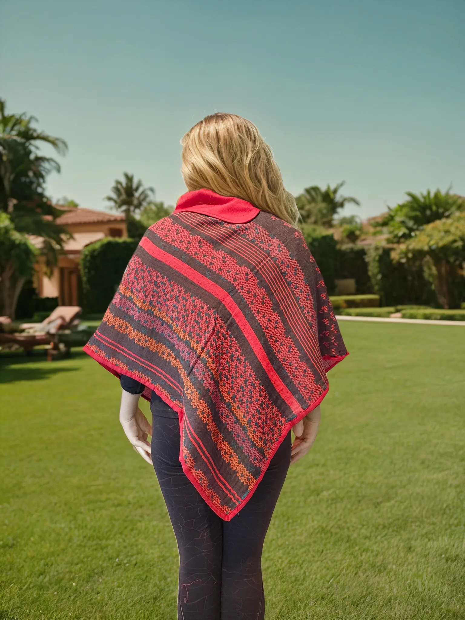 Ruby Wool Poncho