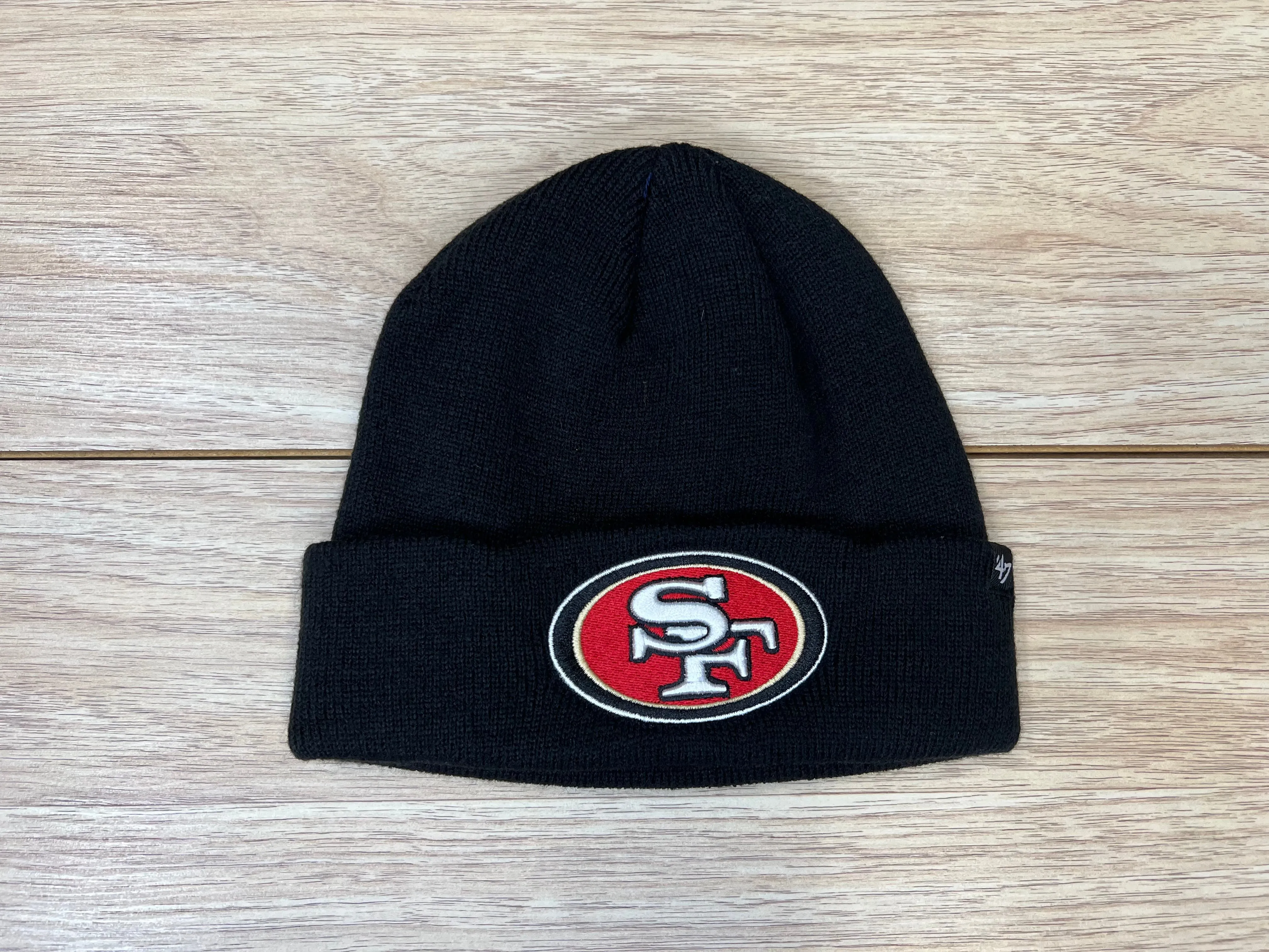 San Francisco 49ers Black Team Logo 47 Brand Beanie