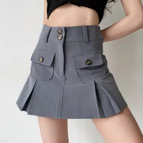 sealbeer - Raquelle Pleated Pocket Skirt