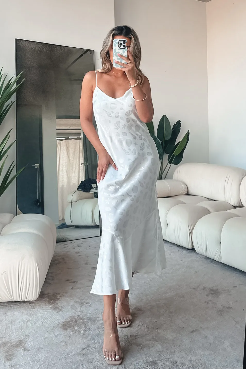 SHOW ME YOUR MUMU Uptown White Slip Dress