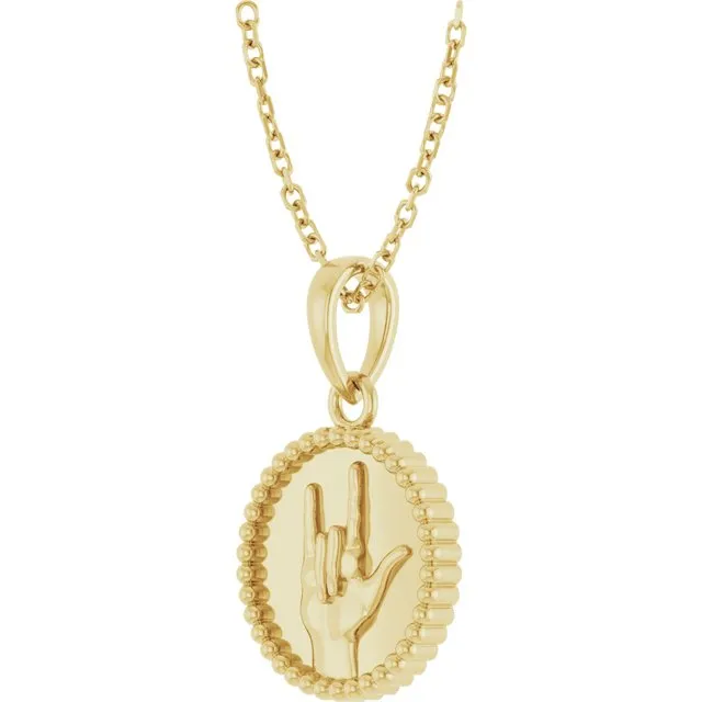 Sign Language Necklace