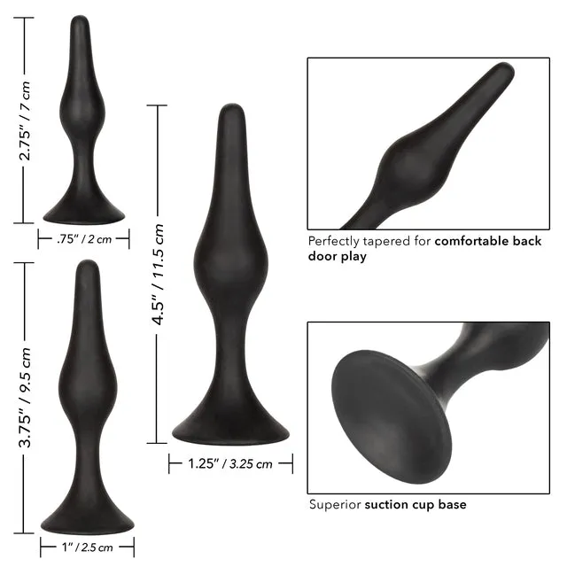 Silicone Anal Starter Kit - 3 Butt Plugs