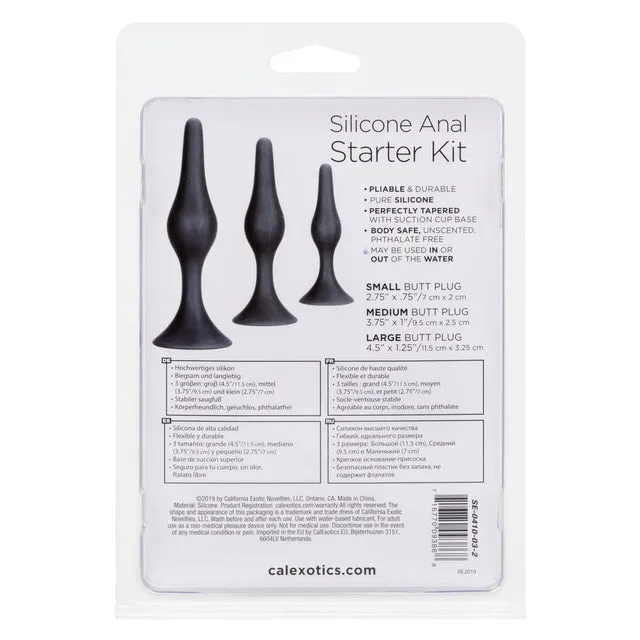 Silicone Anal Starter Kit - 3 Butt Plugs