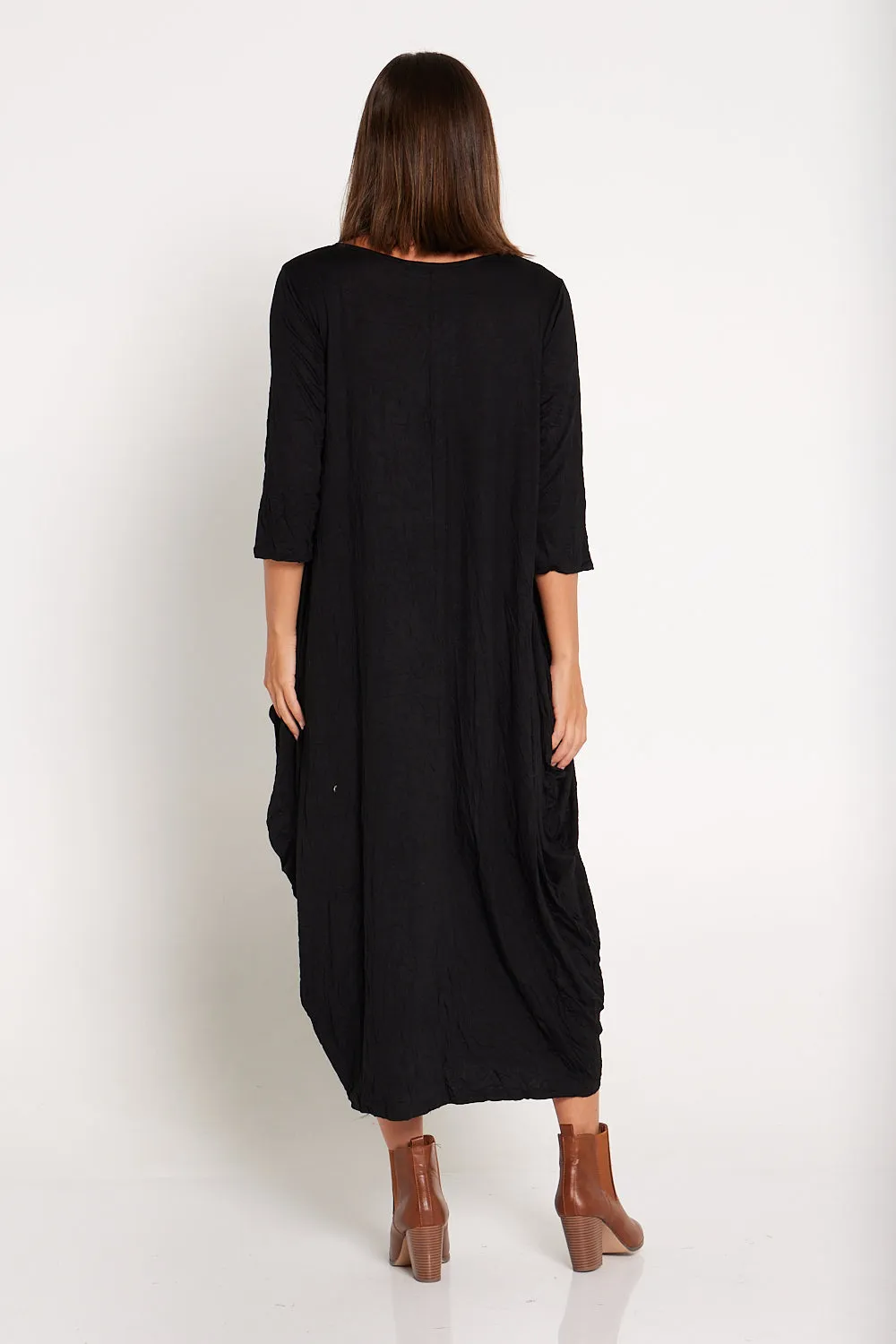 Sleeved Zoe Dress - Black