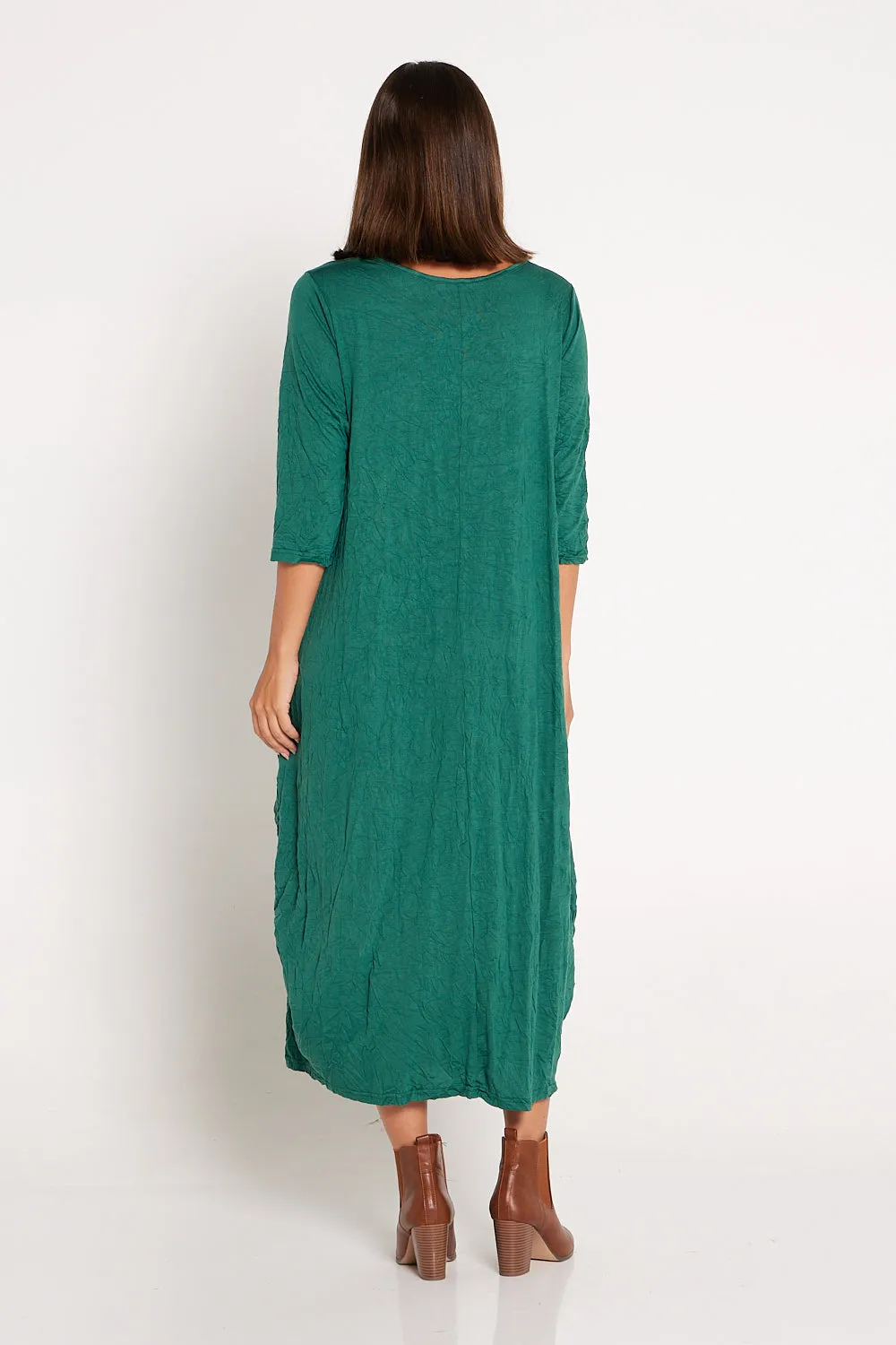 Sleeved Zoe Dress - Forest