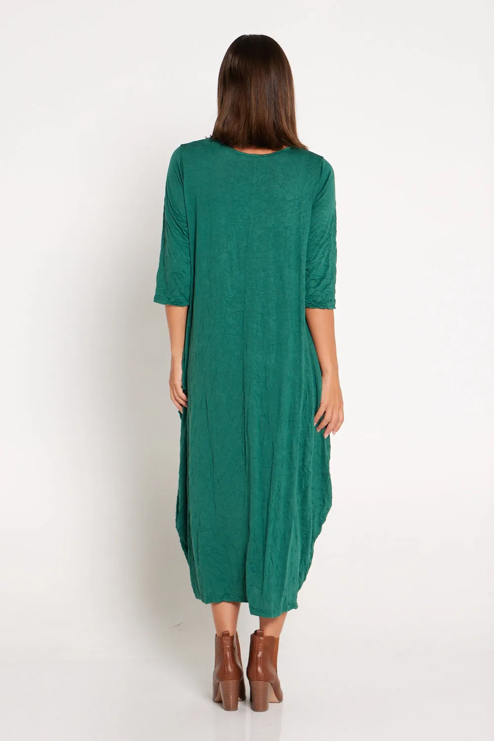 Sleeved Zoe Dress - Forest