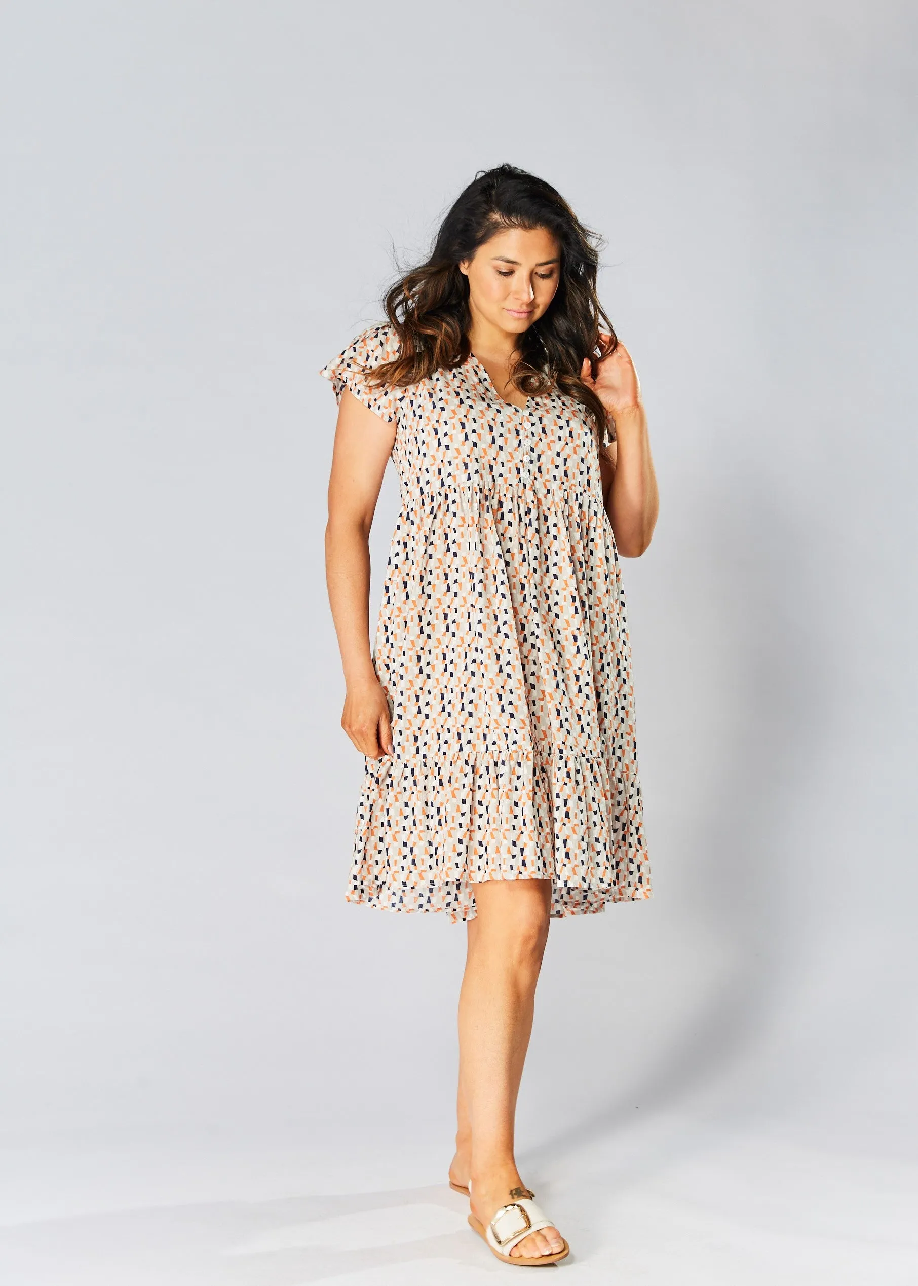 Sunny Baby Doll Dress - Navy