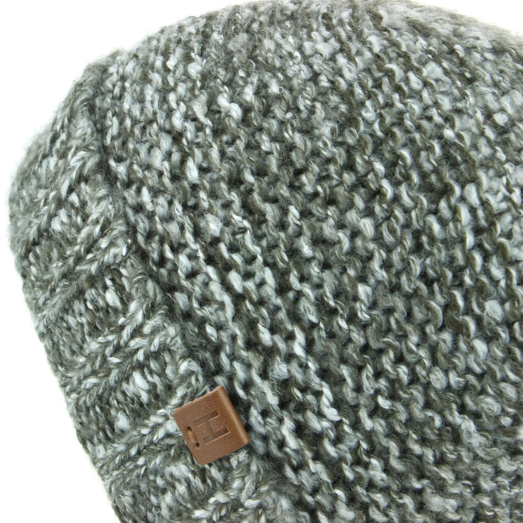 Super Soft Chunky Knit Textured Beanie Hat - Brown