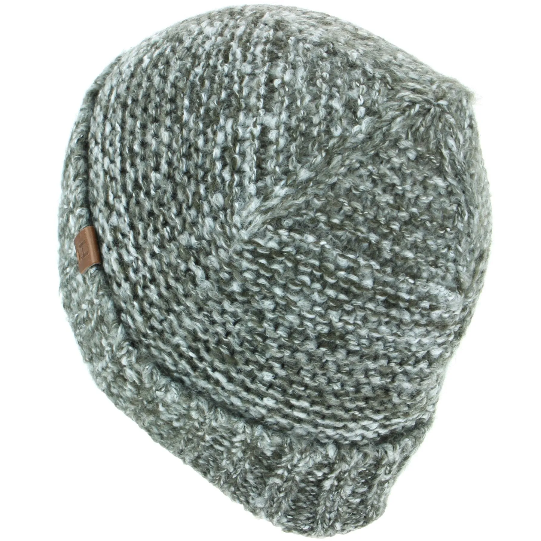 Super Soft Chunky Knit Textured Beanie Hat - Brown