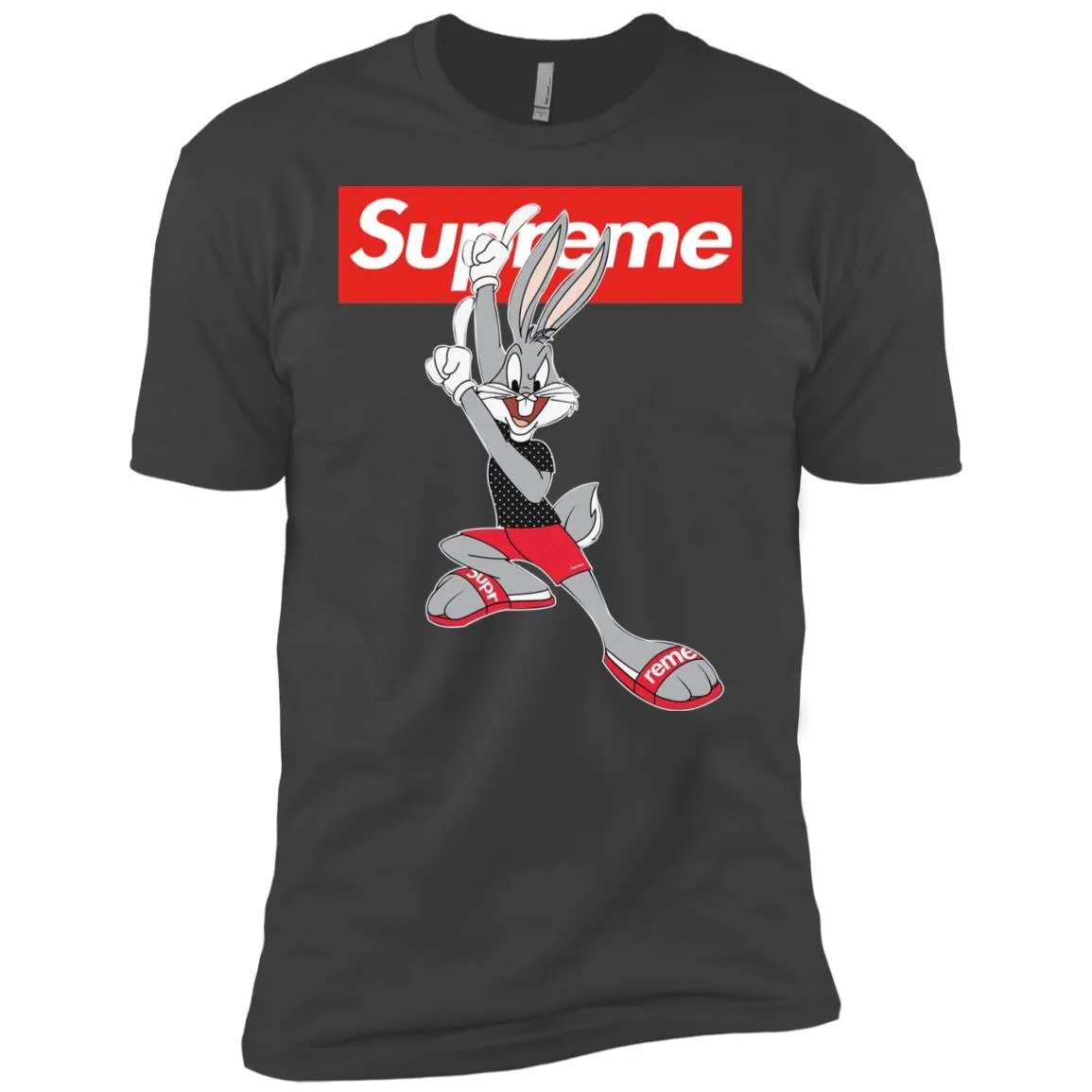 Supreme Rabbit Cute Stylelist T-shirt Men Short Sleeve T-Shirt