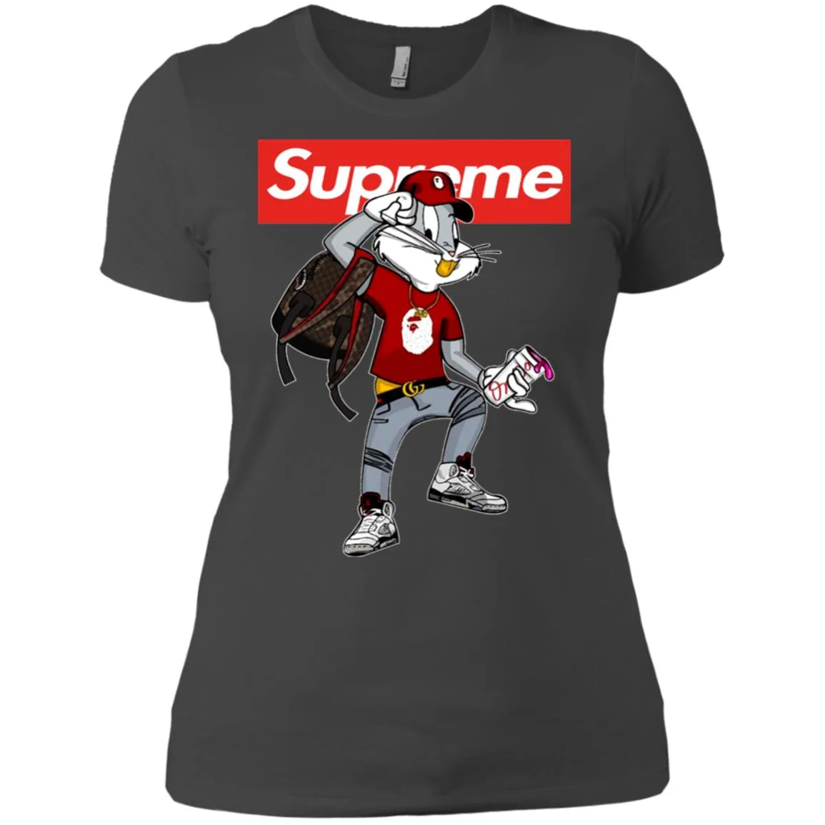 Supreme Rabbit Shirt Women Cotton T-Shirt