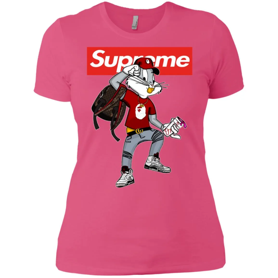 Supreme Rabbit Shirt Women Cotton T-Shirt