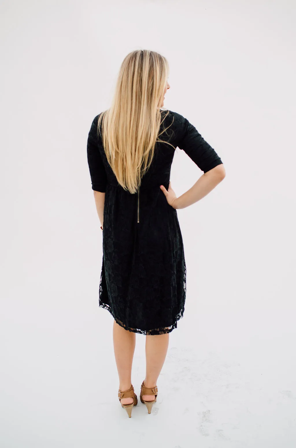 Sweetheart Lace Dress | Black