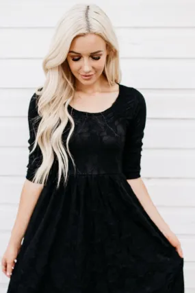 Sweetheart Lace Dress | Black