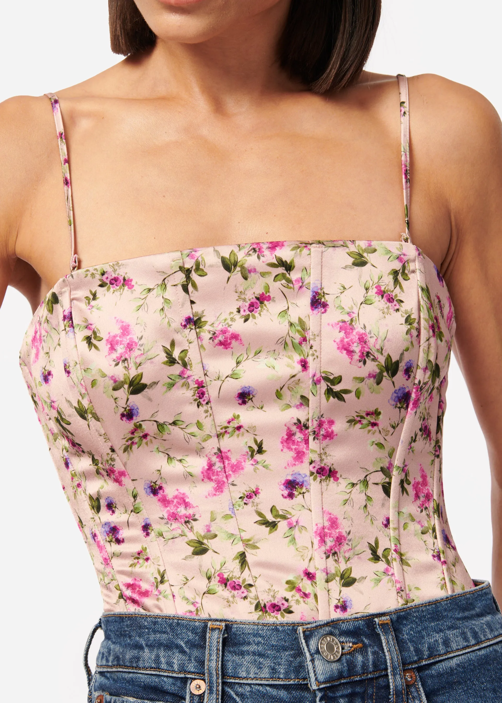 Tamara Corset Bodysuit Spring Geranium