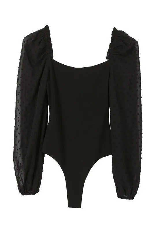 TEEK - LS Sheer Sleeve Bodysuit