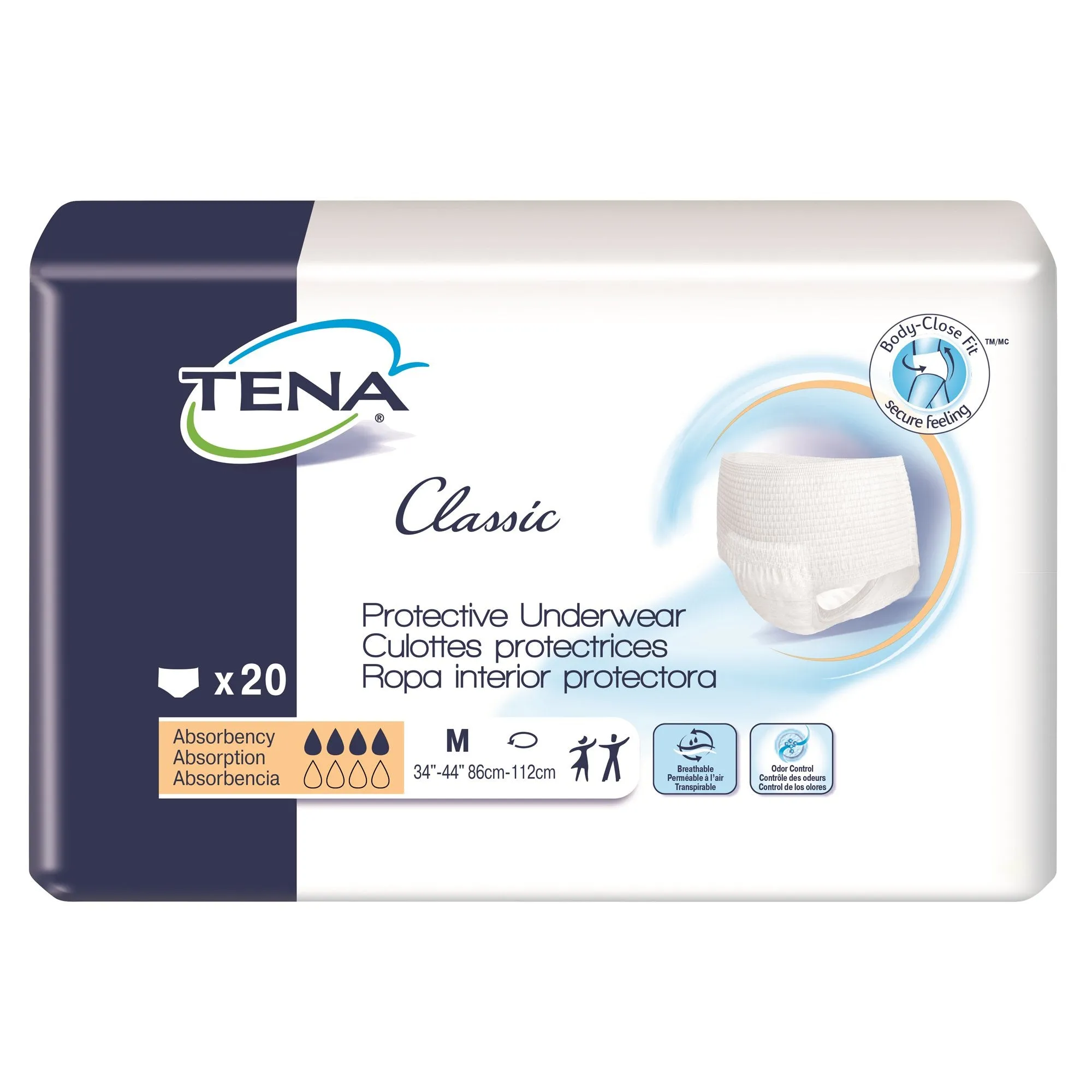 Tena® Classic Absorbent Underwear, Medium