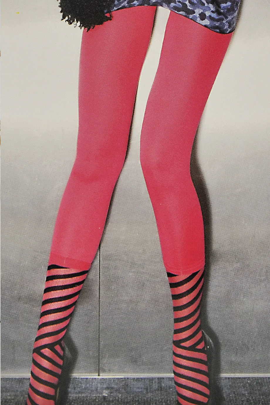 TRASPARENZE MIAMI Striped Tights Asfalto