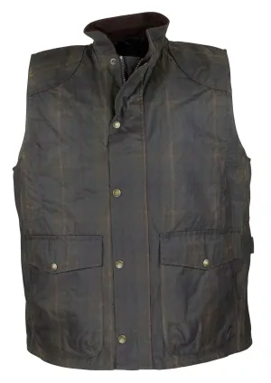 W175 - Men's Tartan Wax Chelsea Gilet - HONEY