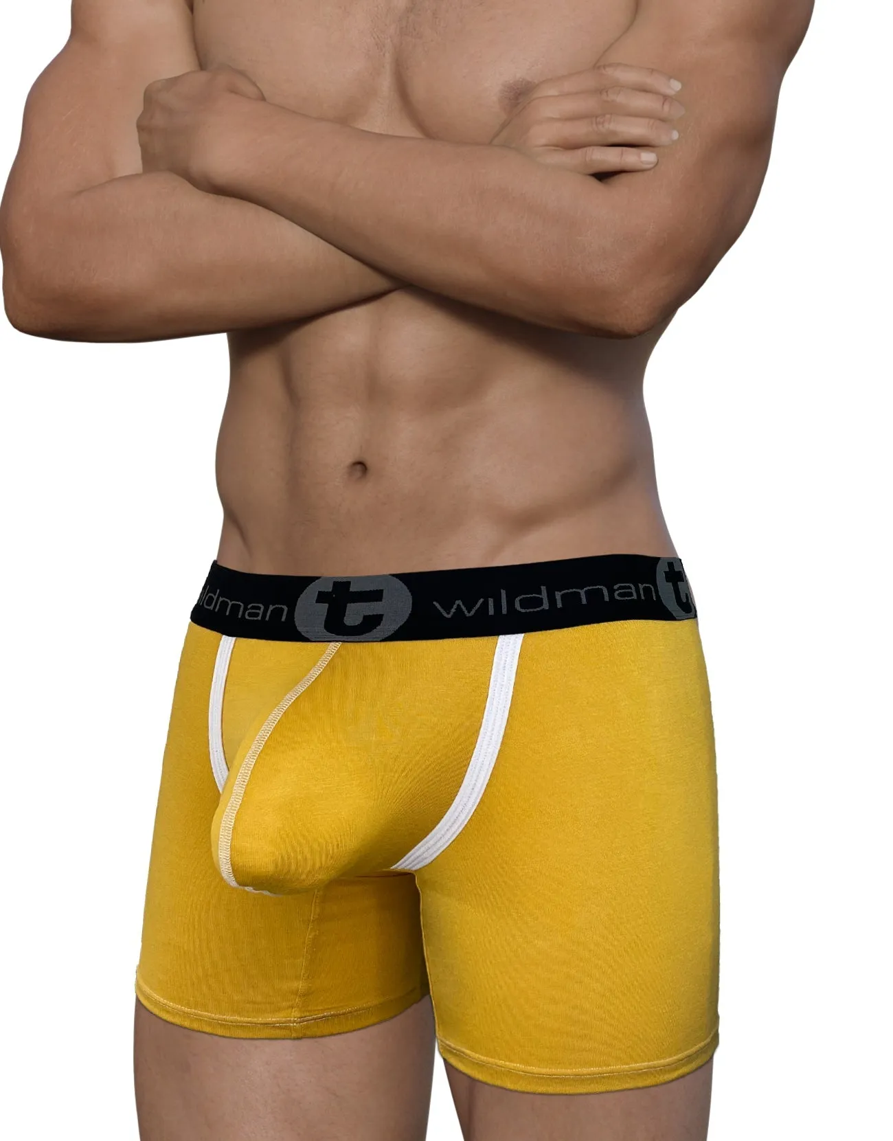 WildmanT Modal Big Boy Pouch 5" Inseam Boxer Brief Gold