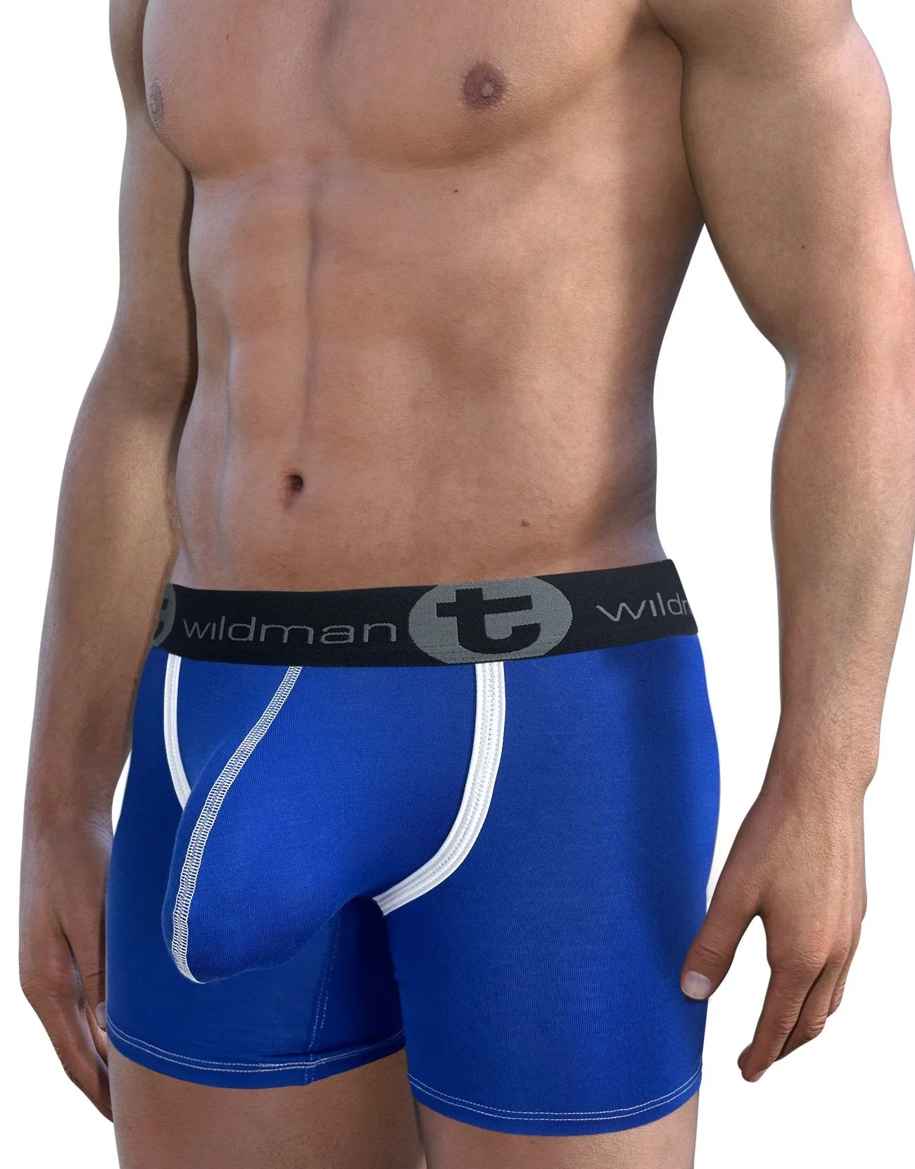 WildmanT Modal Big Boy Pouch Boxer Brief Royal Blue